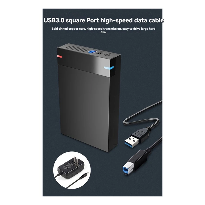 Top-3.5 Inch SATA To USB 3.0 HDD Case - External Hard Drive Enclosure, Data Transfer,HDD Box For PC And Laptop