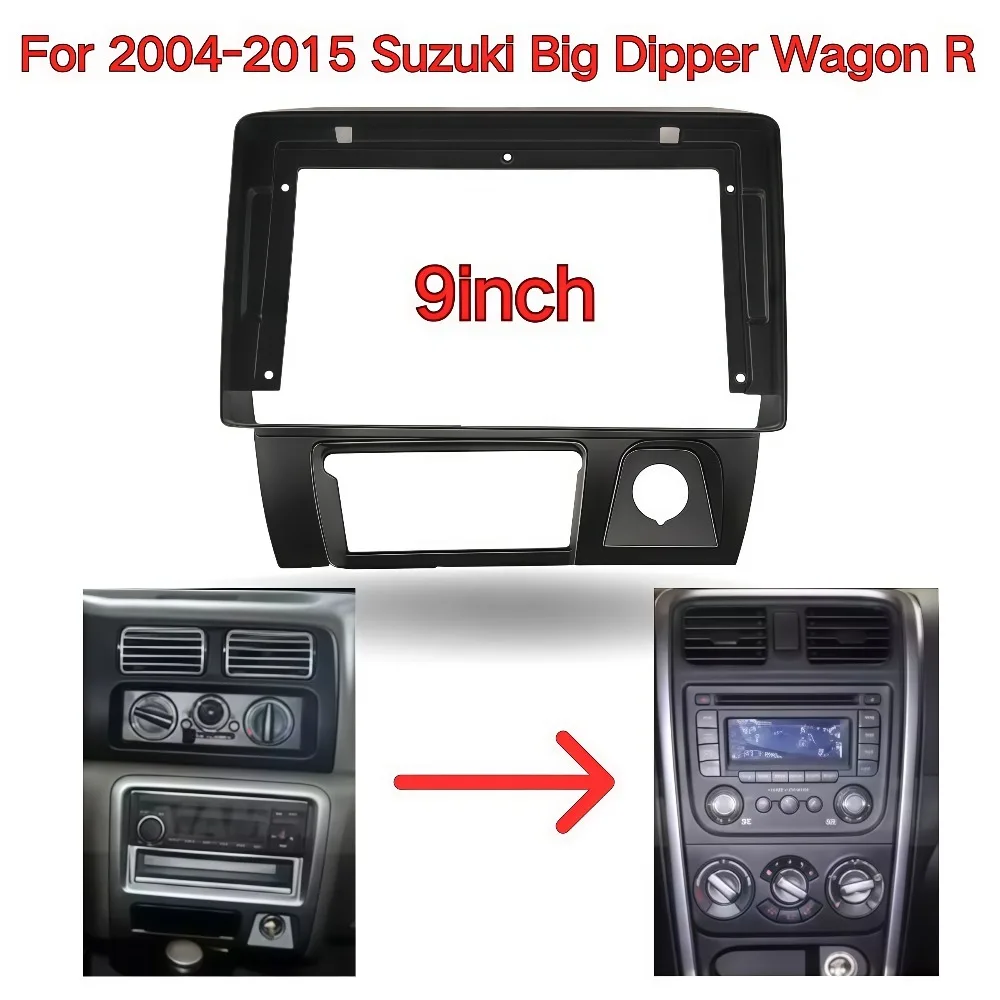 

For 2004-2015 Suzuki Big Dipper Wagon R 9 Inch Android Auto Multimedia MP4 Car Radio Fascia Stereo Frame Wiring Harness Kit