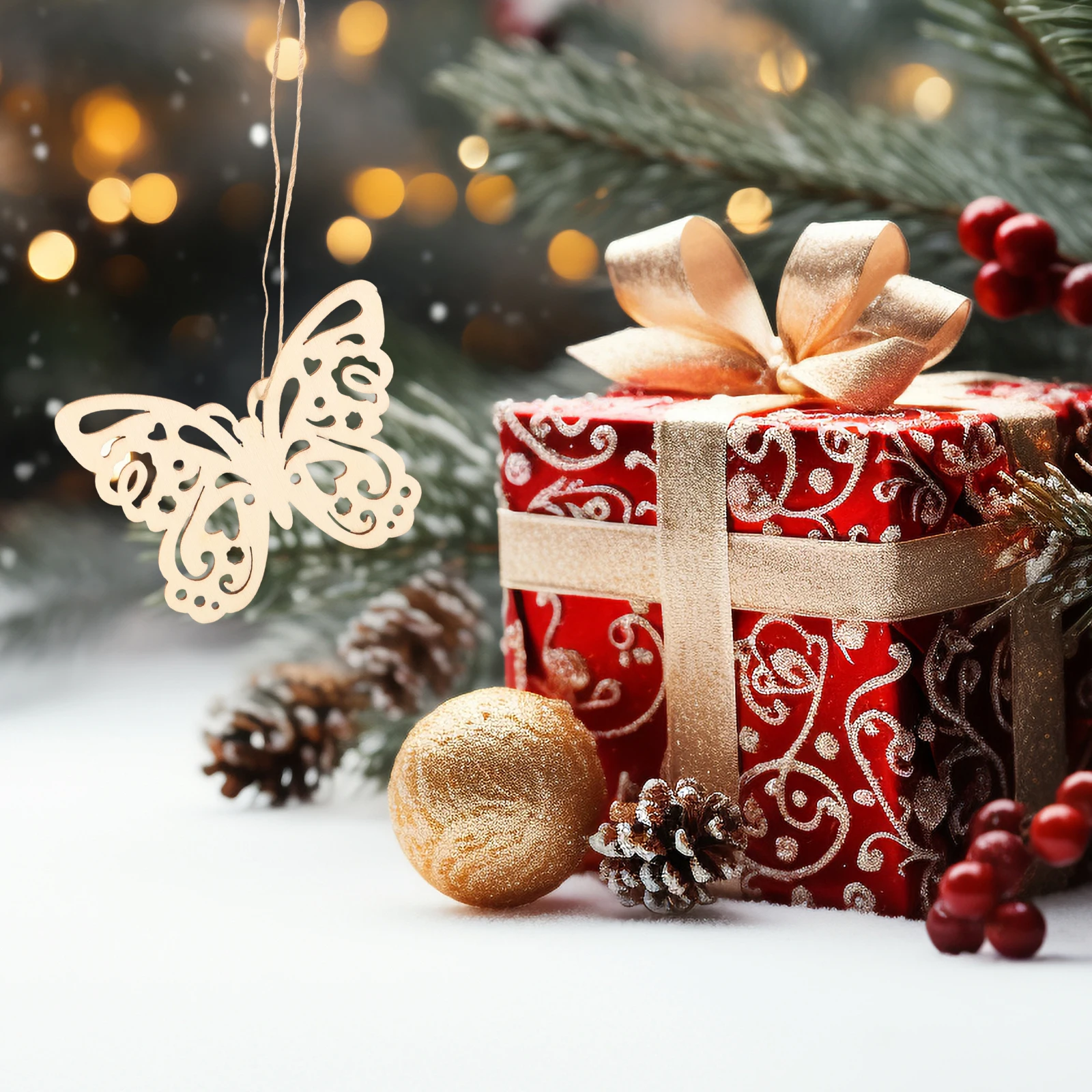 

10Pcs 80Mm Christmas Wooden Slice Natural Wood Craft Material DIY Doodle Educational Scrapbooking Embellishments Butter Pattern