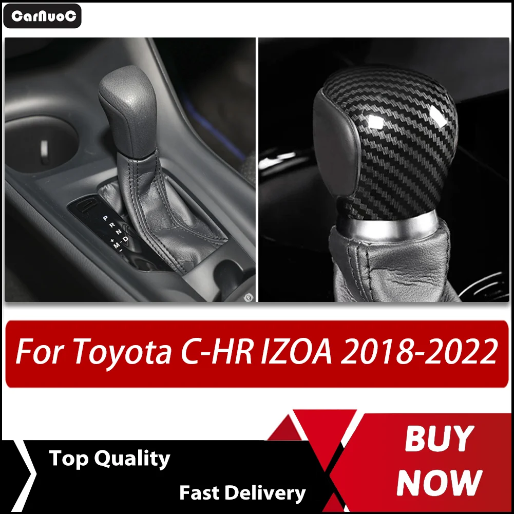 

Carbon Fiber Gear Knob Cover Sticker For Toyota C-HR IZOA 2018-2022