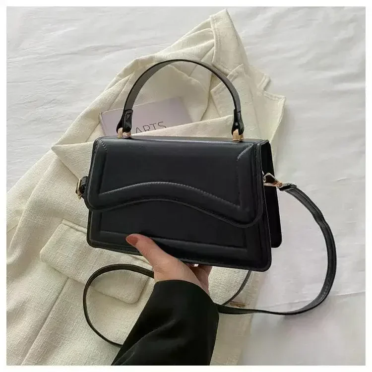 Hochwertige PU-Leder-Handtasche, Damen-Umhängetasche, einfarbig, Schultertasche, Crossbody-Tasche, kleine Tragetasche für Damen und Mädchen – Detail 20