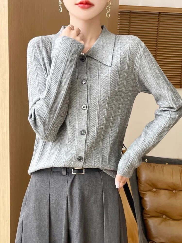 

Ретро Ne вязаный открытый кардиган женский длинный светящийся верхняя одежда свитер с вырезами тонкая основа с высокой талией irt