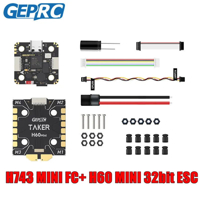 GEPRC TAKER H743 Mini Stack 32Bit 60A ESC H743 Flight Controller ICM42688-P Gyro for FPV Drone DIY Parts