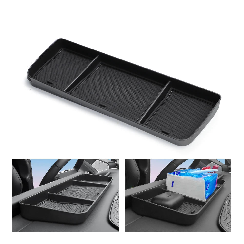 for Xpeng G9 2023 2024 Car Dashboard Tray Center Console Hidden Storage Box Behind Screen Accessories Organizer Tidying