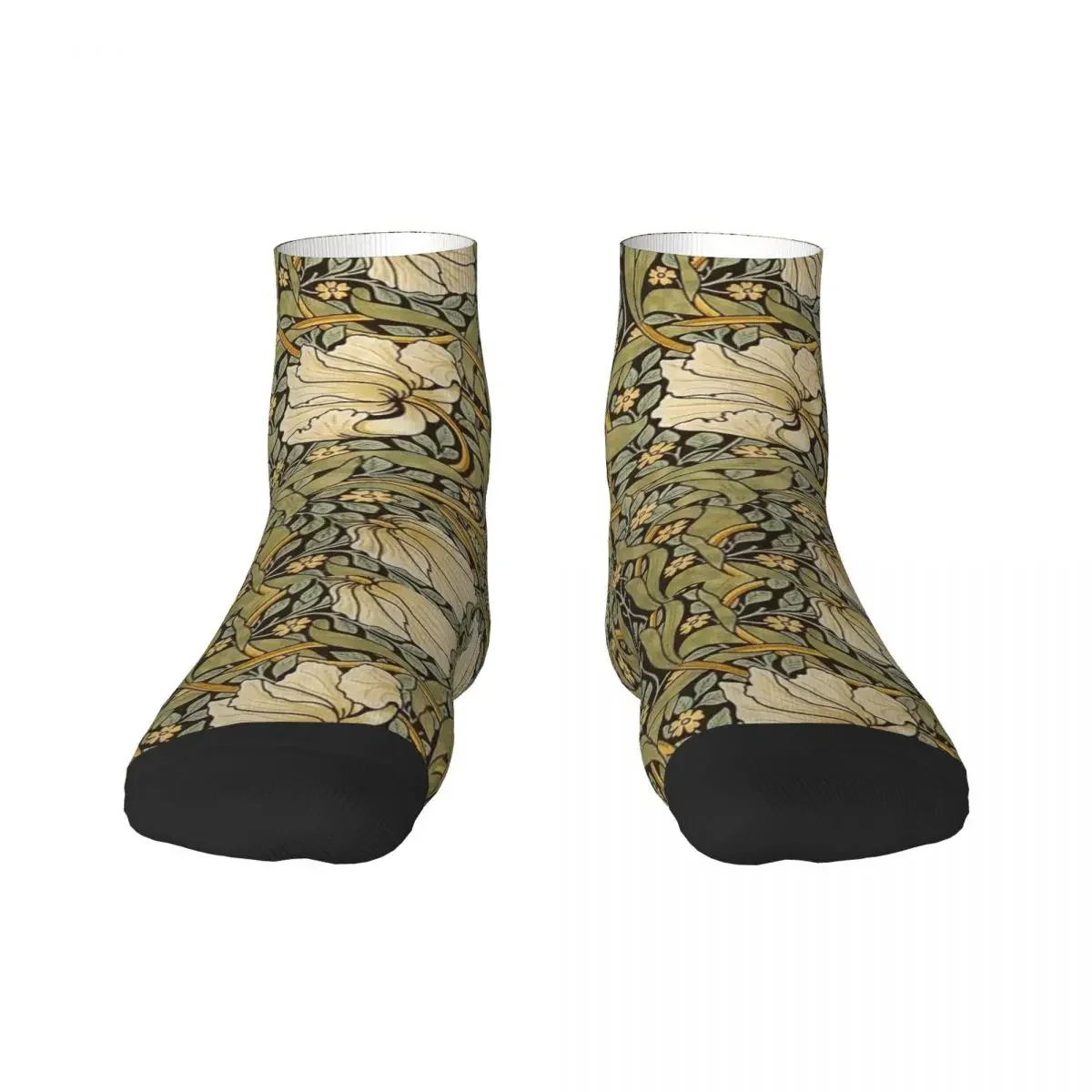 Novelty Printed William Morris Pimpernel Socks for Men Women Stretchy Summer Autumn Winter Floral Textile Pattern Crew 