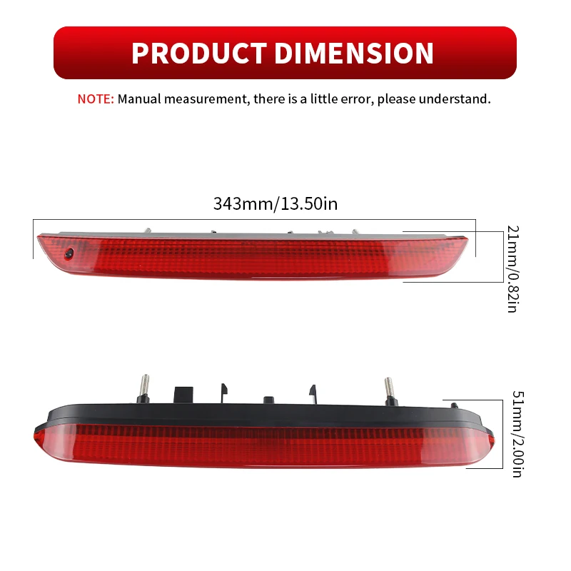 1PC High Mount Stop Lamp Tail Brake Light For Opel Grandland X 2017 AIR199 PEUGEOT 3008 LED High Level Third Brake Light