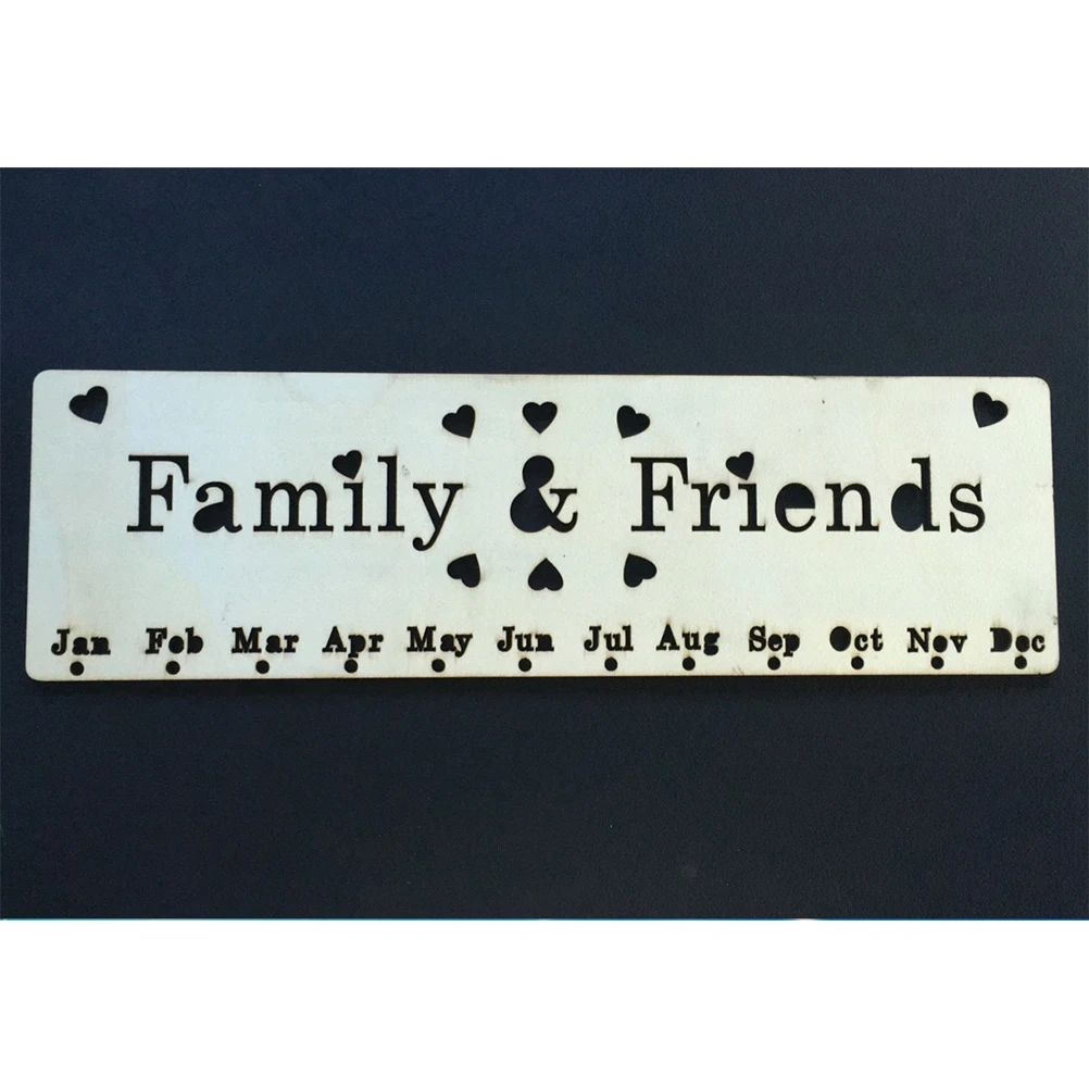 

Wooden Calendar 1 Plaque 1 Rope 50 Discs Family Friends Reminder Wall Home Decoration Easy Assembly Mothers Fathers Day Gift