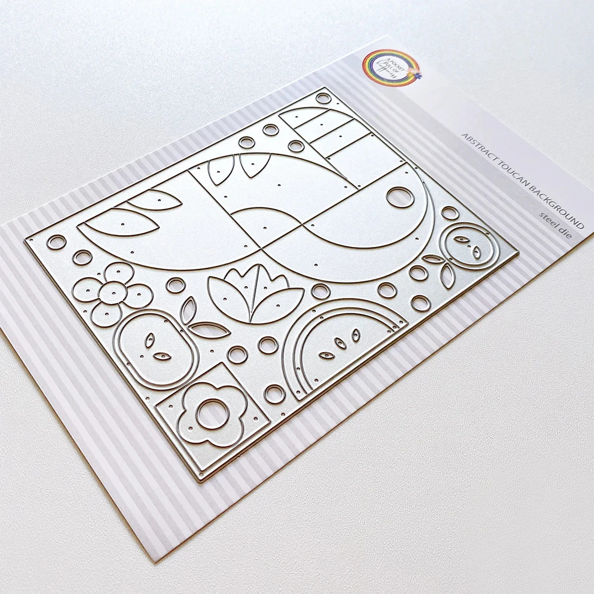 Addycraft-قوالب قطع معدنية لسجل القصاصات ، مجموعة قوالب خلفية الطوقان التجريدي ، سكين حرفي ، استنسل لكمة القالب