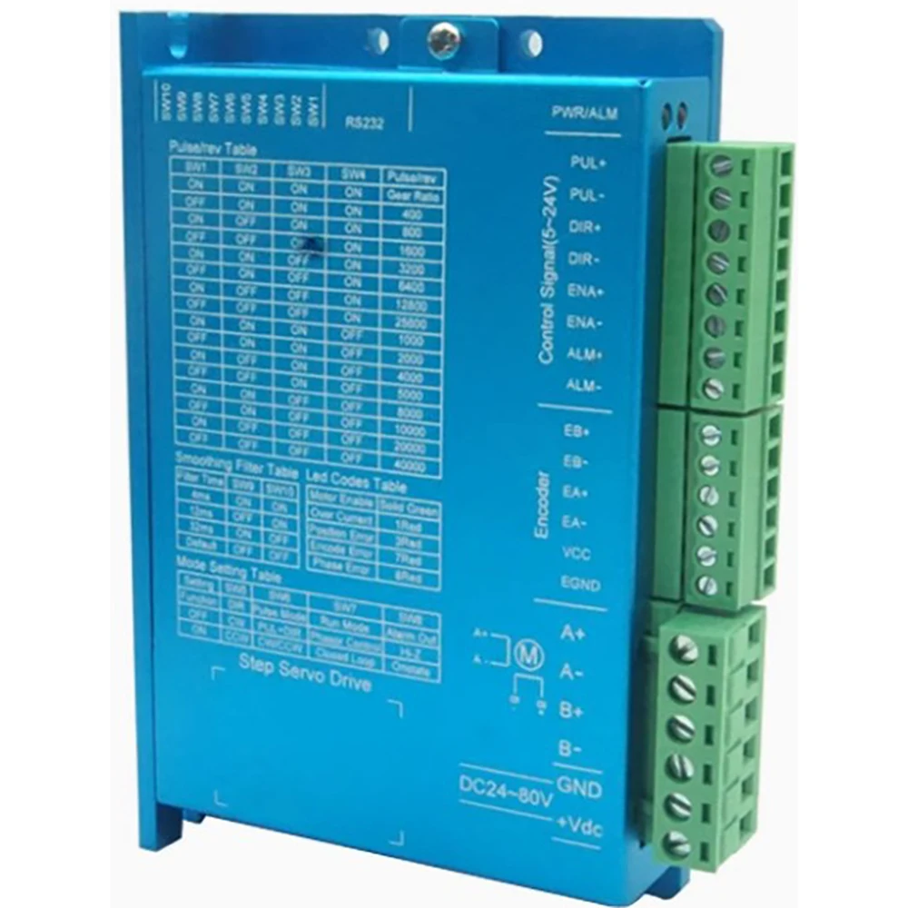 

Драйвер HBS57A DC24V-50V для шагового двигателя с замкнутым контуром 42/57/60/