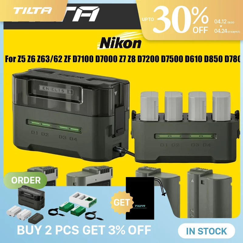 

Портативная зарядная станция TILTA EN-EL15C (4 канала) для аккумуляторов Nikon ZR, Z8, Z7, Z6, Z63/62, Z5, ZF, Z7II, Z6II, D850, D810, D710, 2400 мАч