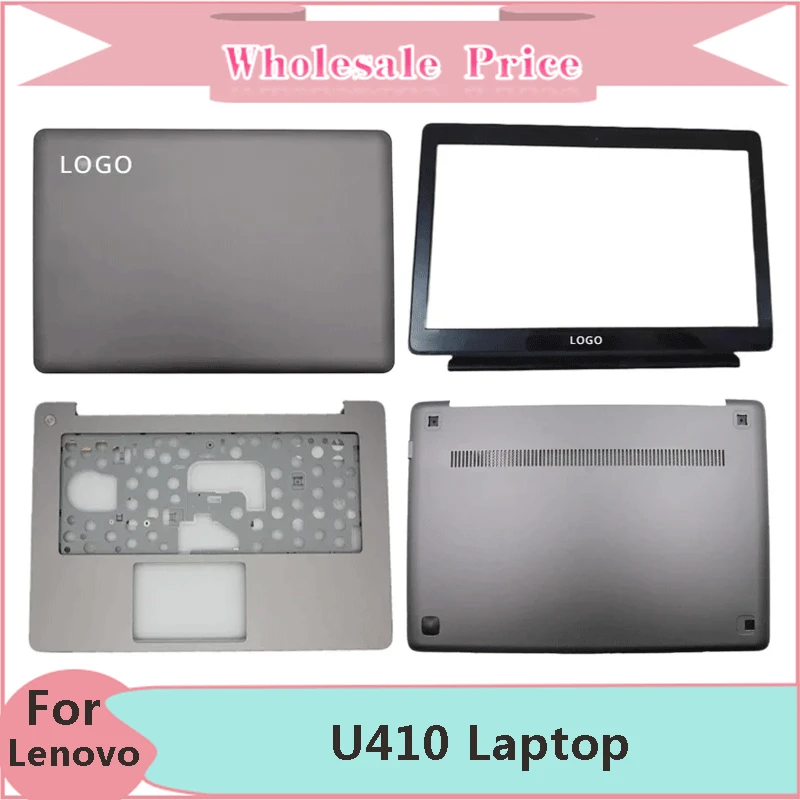 

New For Notebook U410 Laptop LCD Back Cover Front Bezel Upper Palmrest Bottom Base Case Keyboard Hinges