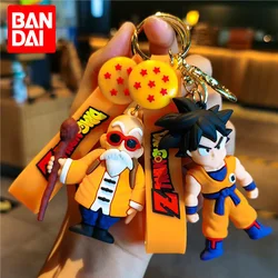 Anime Dragon Ball Keychain Fashion Jewelry Son Goku Vegeta Piccolo Action Figures 8CM PVC Key Ring for Men Women Bag Pendant