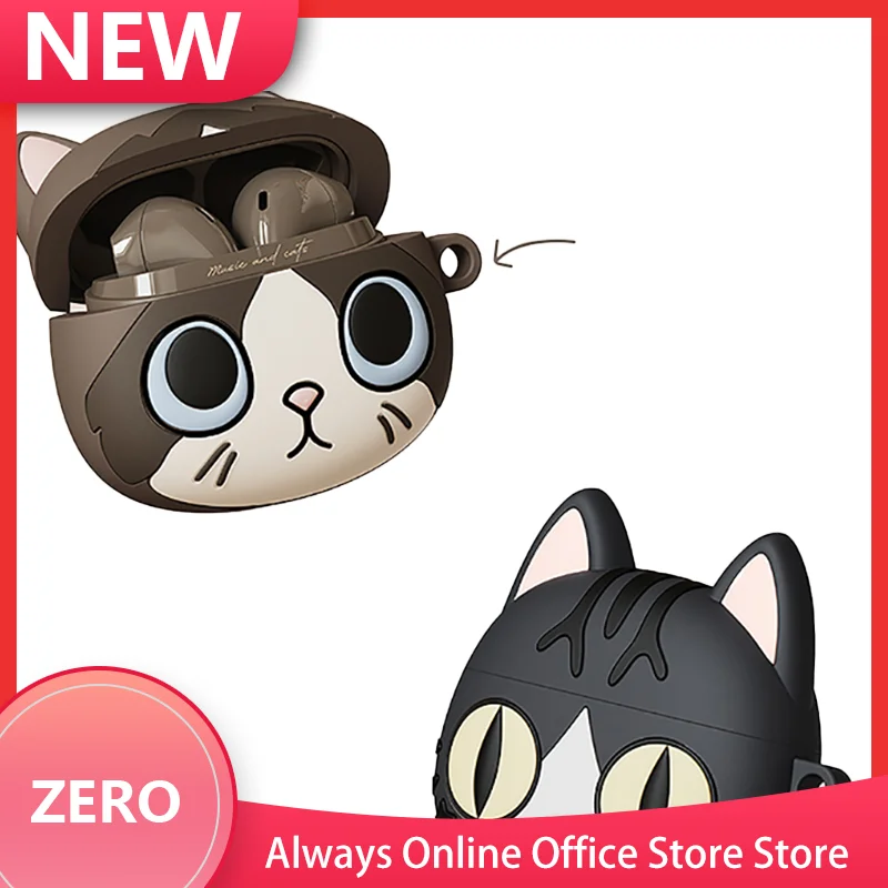 

Zero Cat Earphone Wireless Bluetooth Earphones In-Ears Earbuds Cute Kawaii Headphones Long Endurance Headsets For Birthday Gift