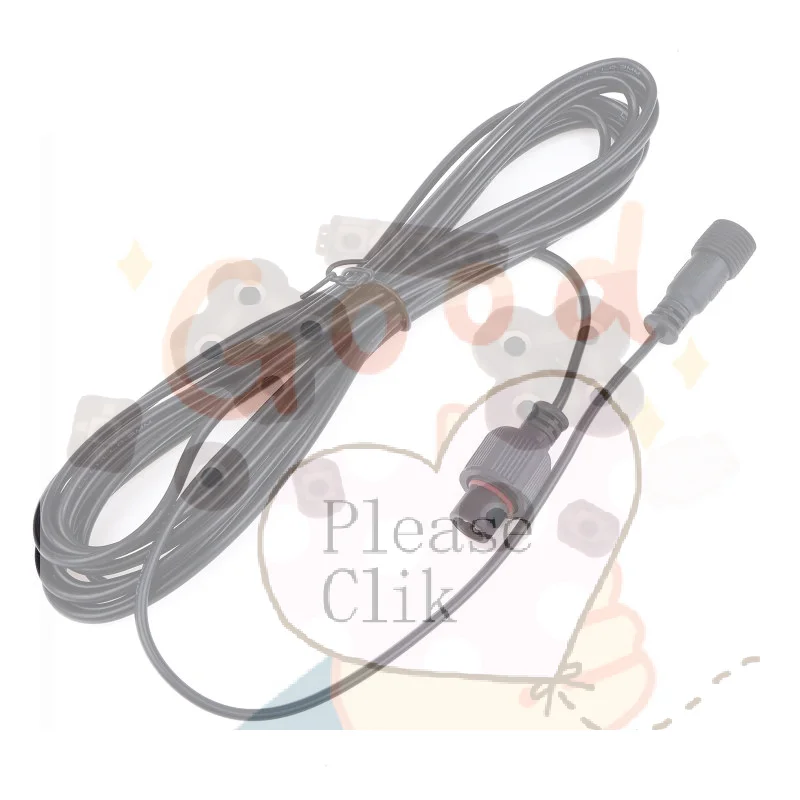 【HG】5M Low Frequency Universal Solar Spotlights Waterproof Cord Extension Cable 2Pin Male To Female Connector Floodlight Cable