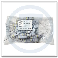 Metal Oxide Carbon Film Resistor 5Watt 1.2/15/18/100/200/220/240/270/300/330/360/390/43/470/51/56/62/68/75/820R/910K 10R 1M Ohm