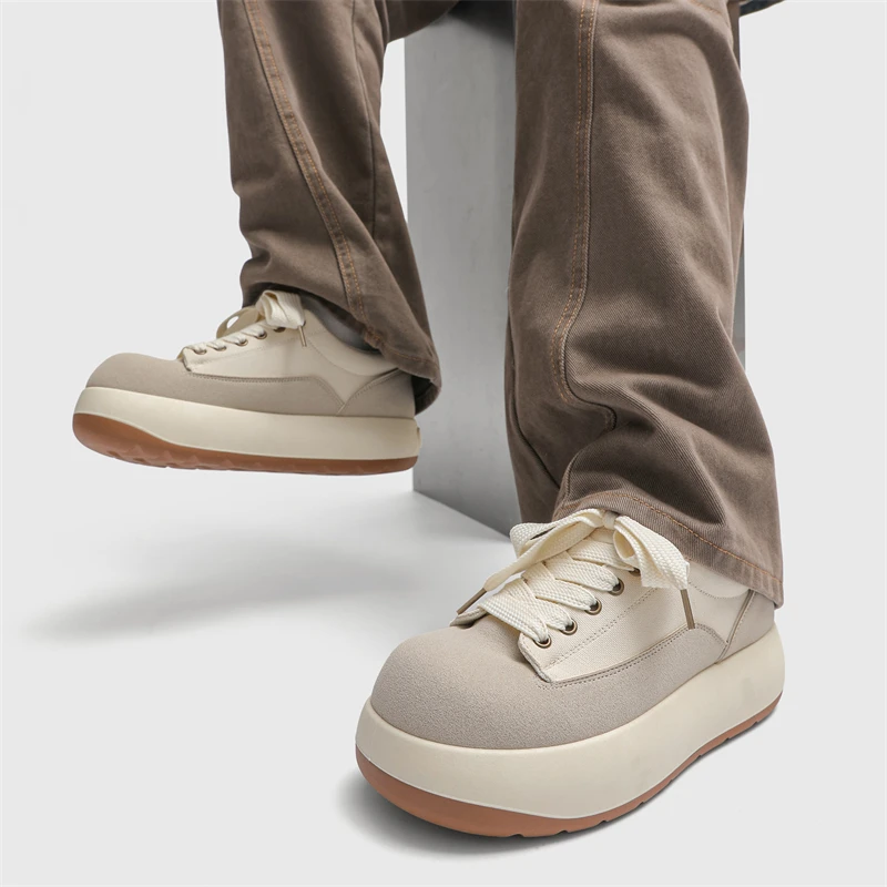 

Осенние мужские туфли на толстой подошве. Новые весенние повседневные кожаные туфли. Модный тренд. Мужская обувь на толстой подошве в британском стиле.