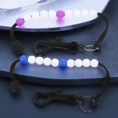 2pcs Stroke Wrist Chain Golfing Scoring Bead Golf Score Counter Chain Durable Abs Nylon Material Portable Golf Training Tool