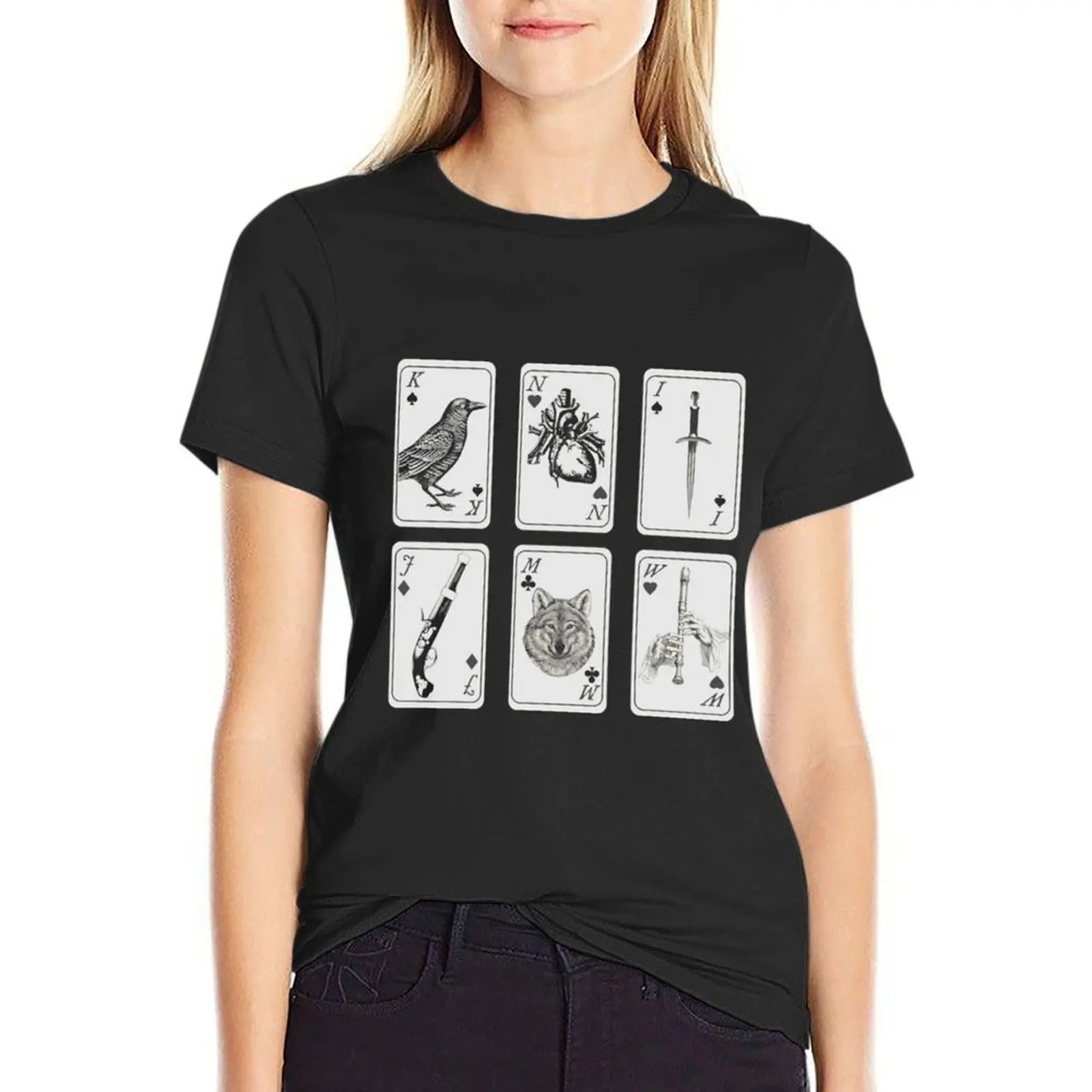 

Six Of Crows T-ShirtSix of Crows T-shirt animal print shirt for girls cute tops tops for Women