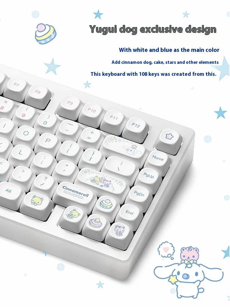 Imagem -05 - Akko Teclado Mecânico sem Fio para Menina Teclado Transparente dos Desenhos Animados Hot Swap Bluetooth Top 75b Moa Personalizado Escritório