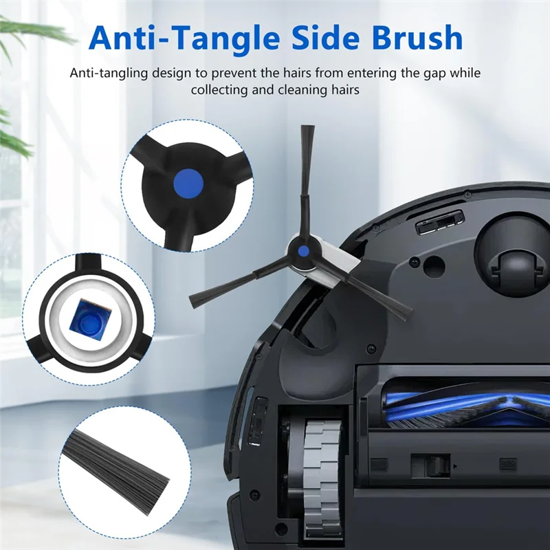 

AB66-Accessories Kit For Ecovacs X8 Pro Omni Robot Vacuum Spare Parts Side Brushes Mop Cloths HEPA Filters Dust Bag