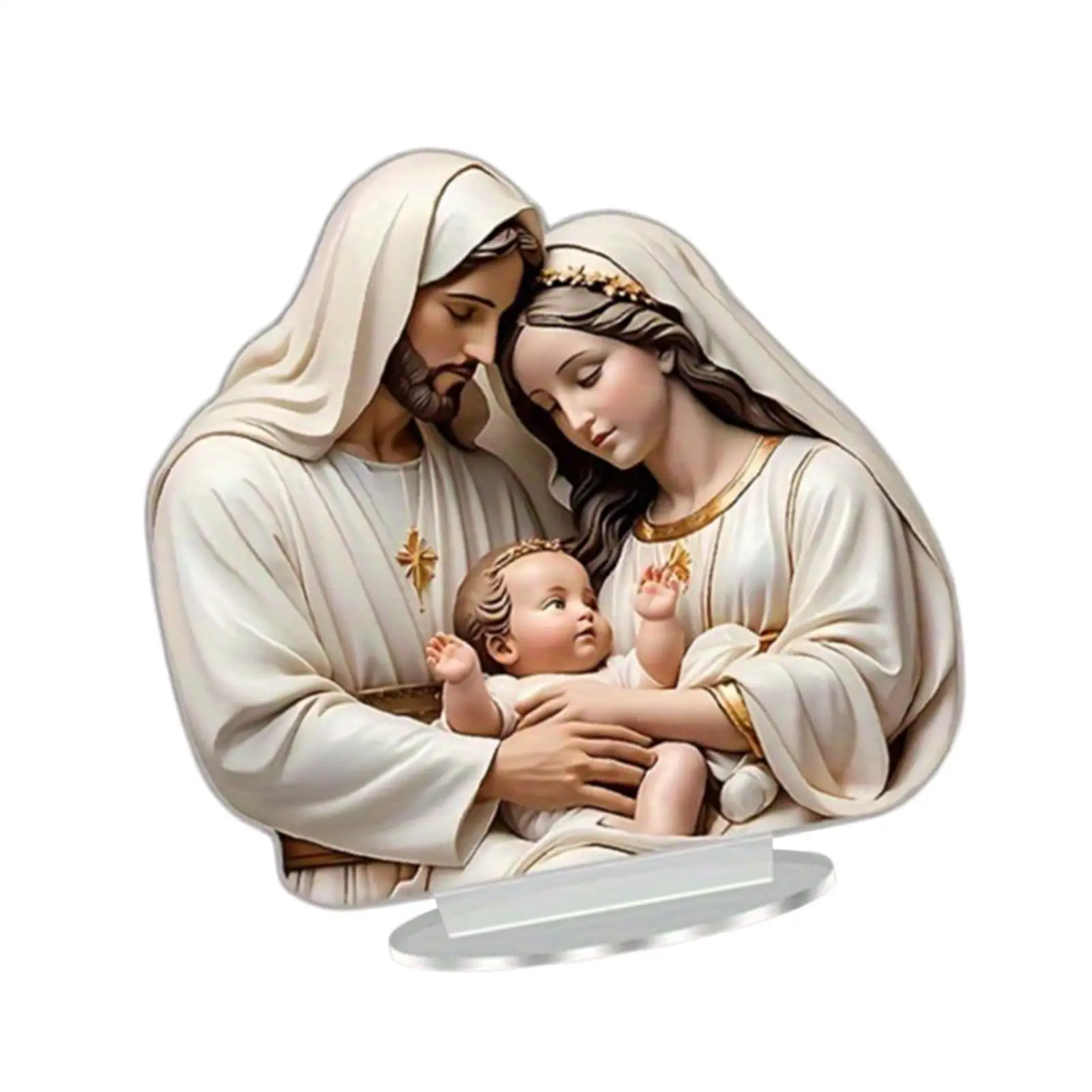 المهد يسوع ولادة عيد الميلاد الجدول محور 2D الاكريليك المسطح