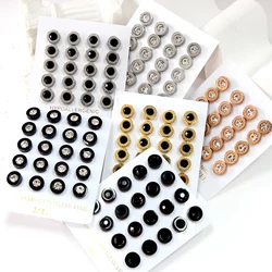 10 Pairs Stainless Steel Piercing Earrings Round Shape Crystal Earrings Set Pack For Women 2023 Trending Wholesale Free Shipping