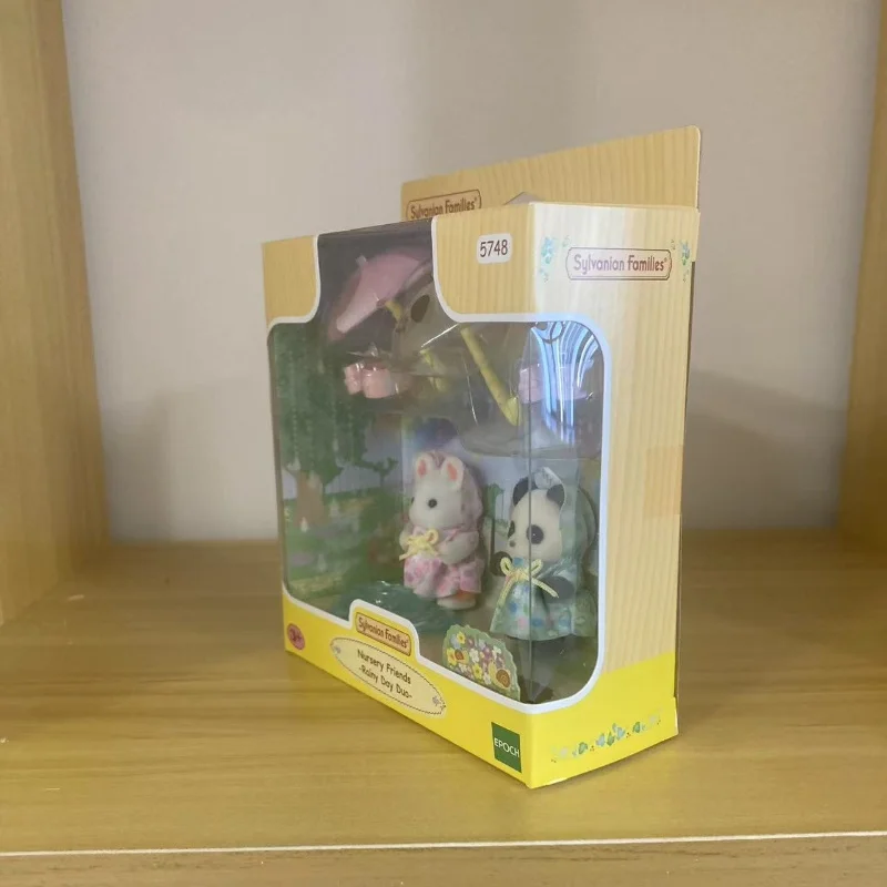 إكسسوارات عائلات سيلفانيان ألعاب أطفال بناتي كاليكو كريترز دمية مصغرة أصدقاء حضانة يوم ممطر ألعاب ثنائية للأطفال