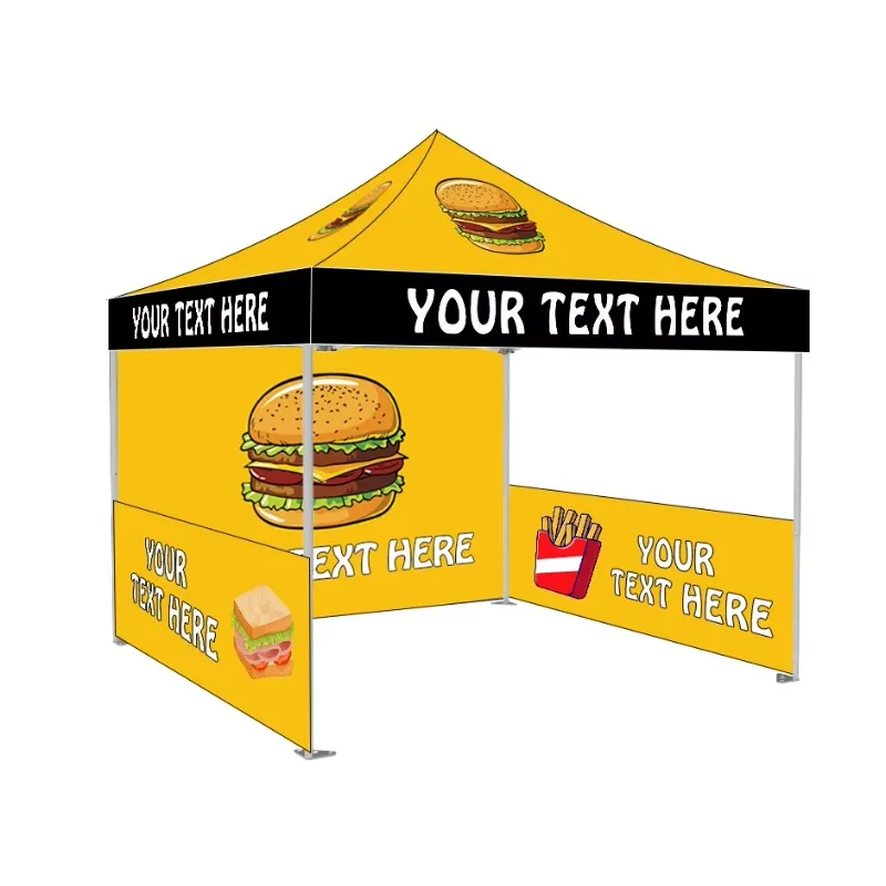 Maxcanopy Custom 10x10 PC/Steel Canopy Set for Outdoor Event and Street Food Festivals Trade Show Tents Advertising Package