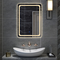 Bath Bathroom Mirror Anti Fog Mirror Beauty Makeup Cosmetic Mirror white light LED Light Wall Mounted cold Rectangular Mirrors