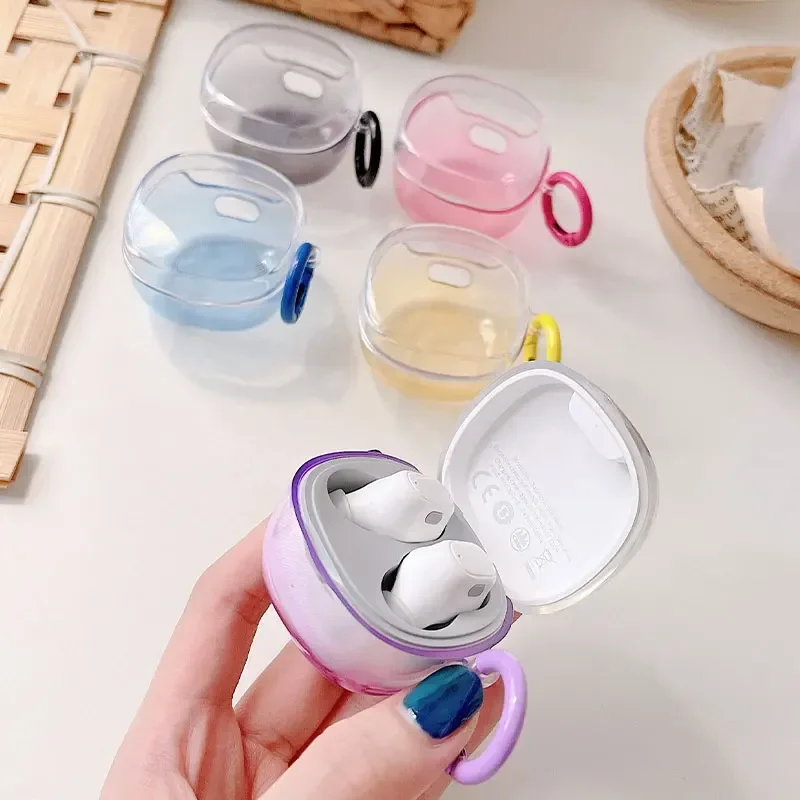 Soft Silicone Earphone Case For Baseus WM01 WM02 TWS Wireless Headphone Fashion Gradient Color Clear Earbuds Protective Cover