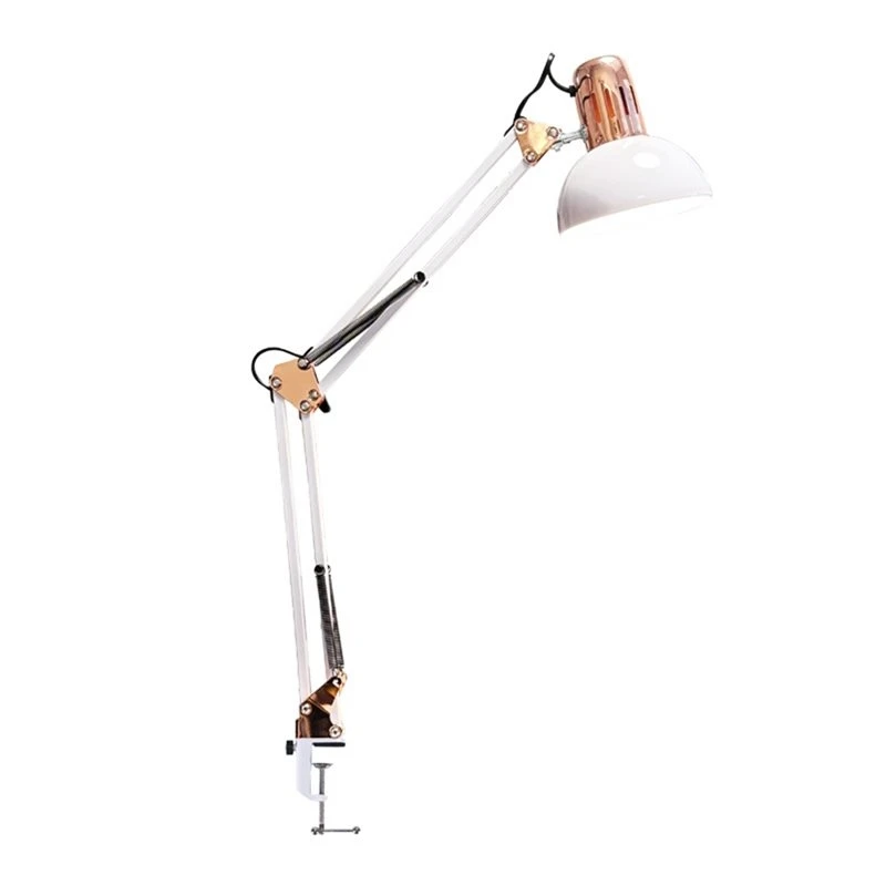 ABZL E27 Bulb Led Desk Lamp Modern Design With Clamp And Swing Arm, Ideal For Rooms, Offices, And Study Lighting EU Plug