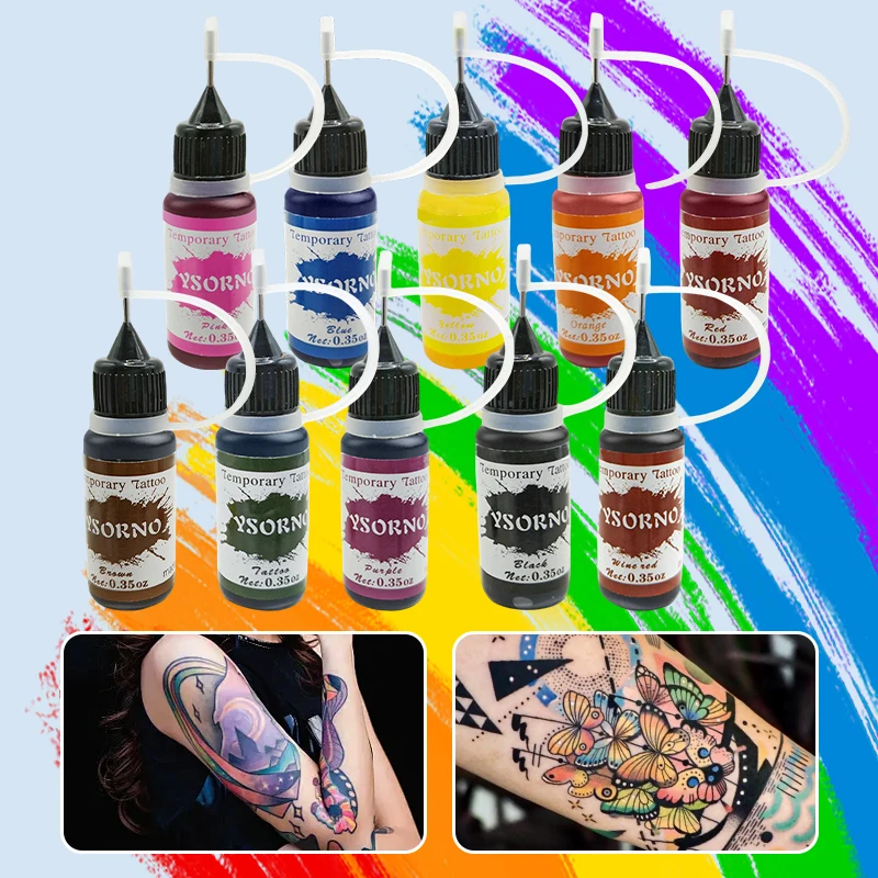 معجون عصير الوشم الملون، كريم الوشم غير المؤلم، كريم رسم فني للجسم المؤقت، حبر الوشم طويل الأمد للحفلات