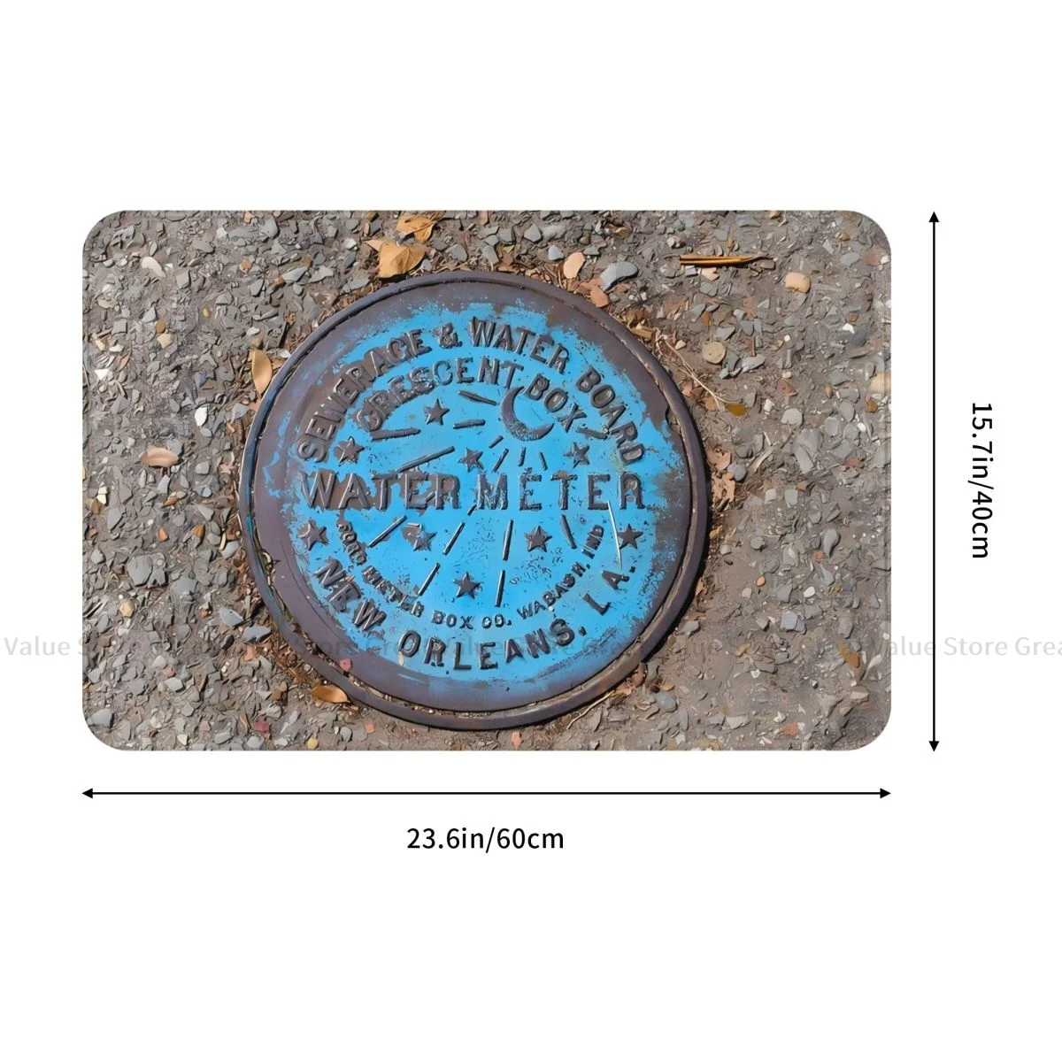 Manhole Well Cover Non-slip Doormat Water Meter Bath Bedroom Mat Outdoor Carpet Home Modern Decor