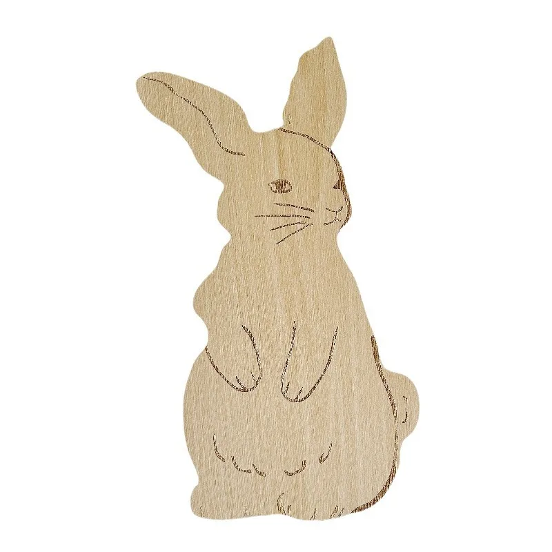 Wooden Bunny Wall Decoration Children\'s Shooting Props Rabbit Wall Sticker Large Size Wood Cover Bayby Room Party Layout Deco