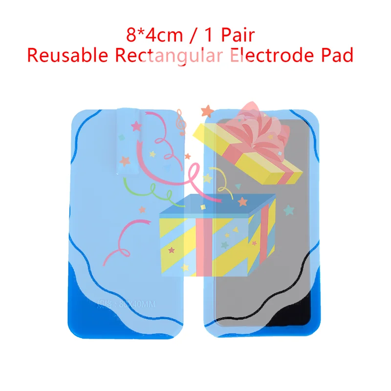 

1 пара электродных подушечек для стимулятора мышц, сменные подушечки для облегчения боли в мышцах для тонизирующей терапии тела Tens