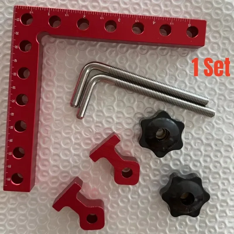 1 Set 90-Grad-Premium-Eckklemmen aus Aluminiumlegierung und Metall für die Holzbearbeitung, Positionierung, feste rechtwinklige Klemme, Handwerkzeug – Detail 1