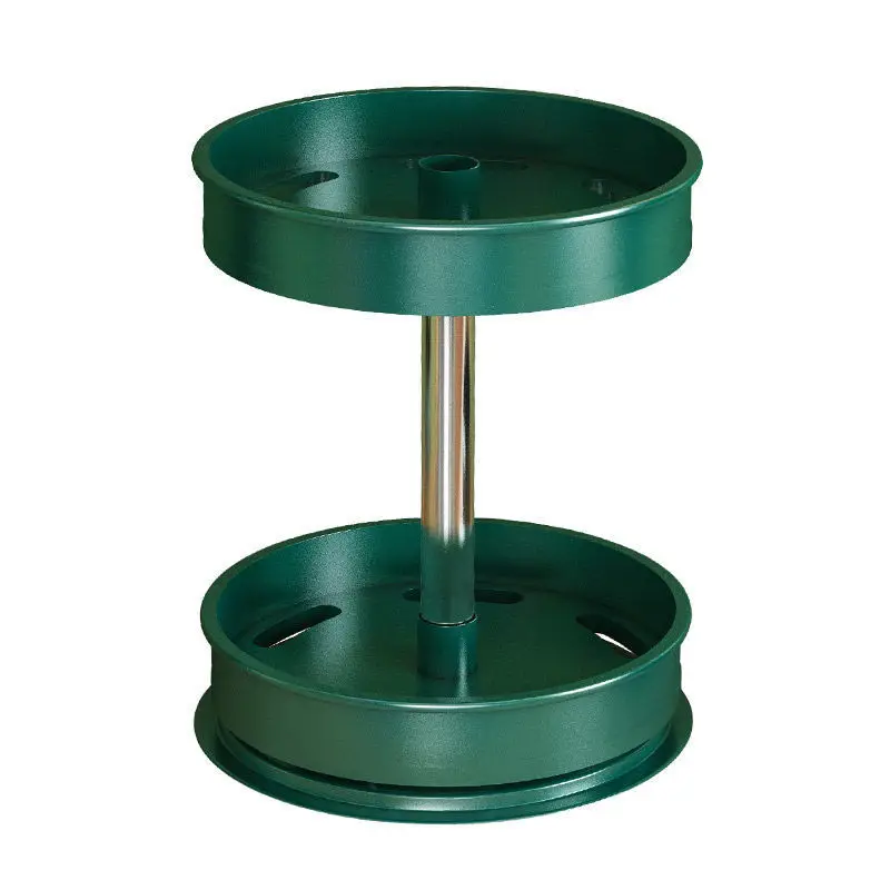 360 degree rotating steel kitchen storage rack round household oil, salt, sauce and vinegar seasoning box shelf