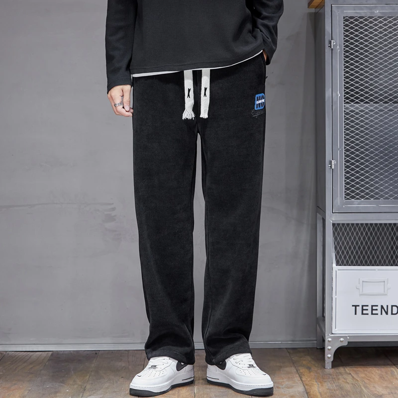 

2023 Autumn Winter Men's Pants Korean Version Trend Loose Straight Wide Leg Pants Streetwear Men Trousers