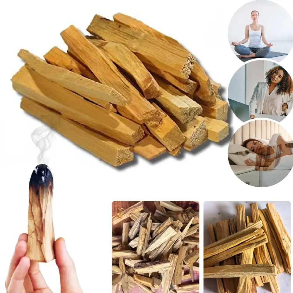 1-20 piezas Palo Santo palos de incienso alto contenido de aceite olor dulce Yoga aromaterapia pura mala suerte para buena suerte