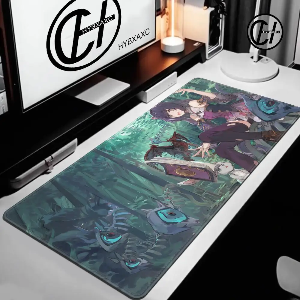 

Large Gaming Mouse Pad Cute Kawaii Kyaru Princess Connect Mousepad With Lock Edge Thickened Computer Keyboard Table Desk Mat