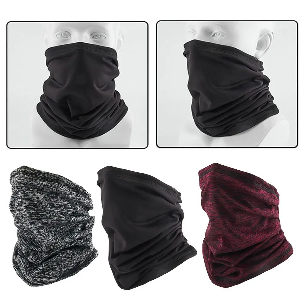 Warm Neck Protection Velvet Neck Scarf Solid Color Wool Cycling Scarf Face Scarf Running