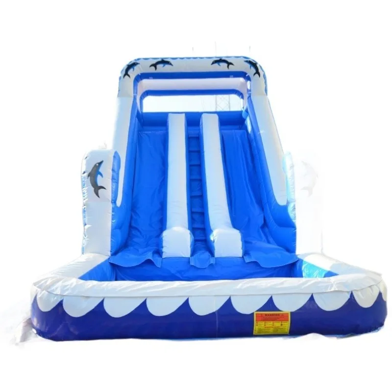 

Inflatable slide Double slide Thickened PVC outdoor household large water play