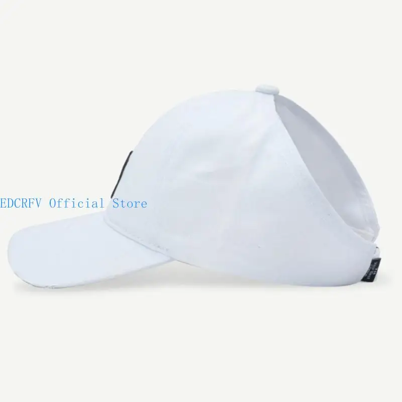 

652F Embroidery Letter Baseball Hat for Girl Adjust Sports Hat Elegant Sun Hat Open Top Hat Women Vacation Hat Headwear