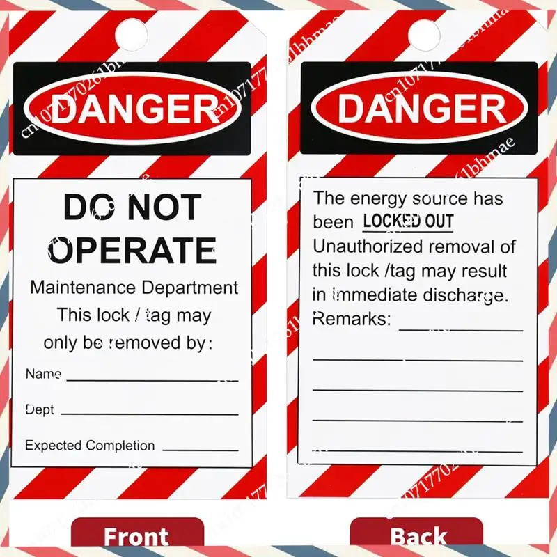 

-A21Z 50PCS 'Do Not Operate' Tags For Lockout Tagout Procedures, Includes 50 Zip Ties For Equipment Service