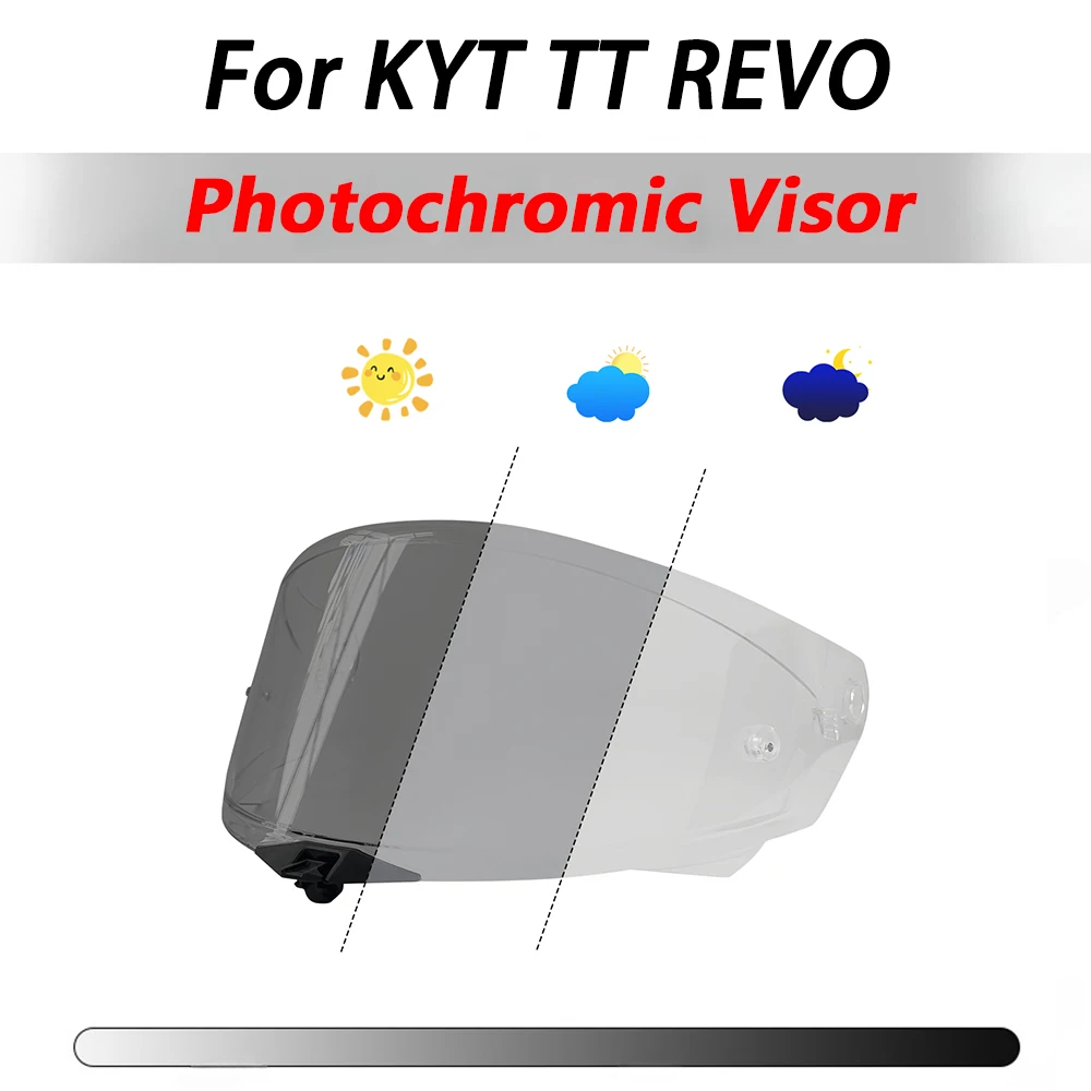 

Helmet hromic lens For KYT TT Revo Motorcycle Helmet Photochromic Visor Uv Protection Casco Moto Visera Sunshield