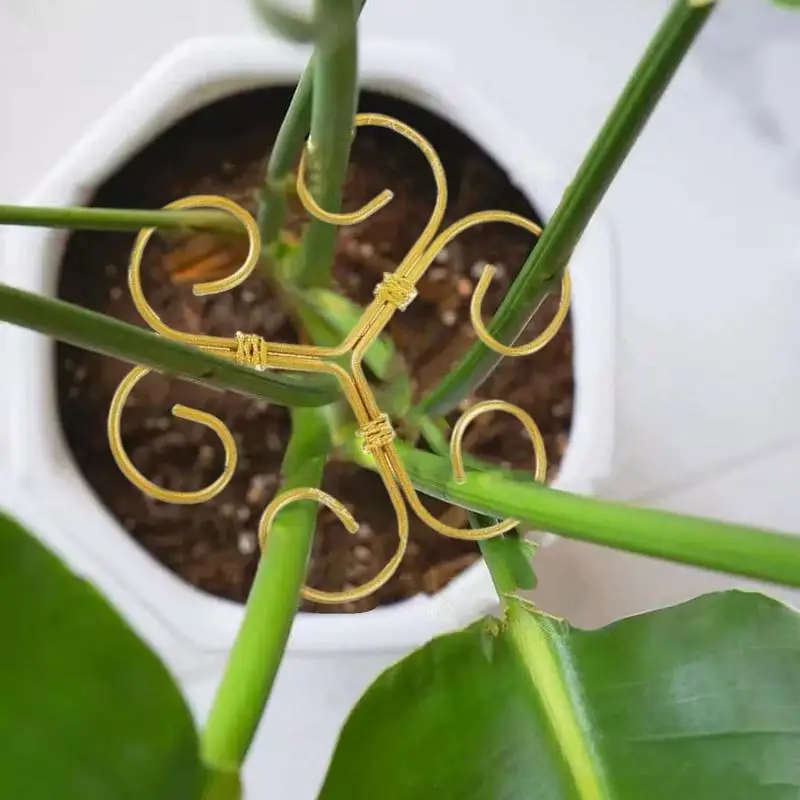 حامل جذع الزهور حديد قابل للتعديل وقابل لإعادة الاستخدام حامل جذع النبات مضاد للتحميل ومضاد للانزلاق تعريشة حديقة قوية للحديقة