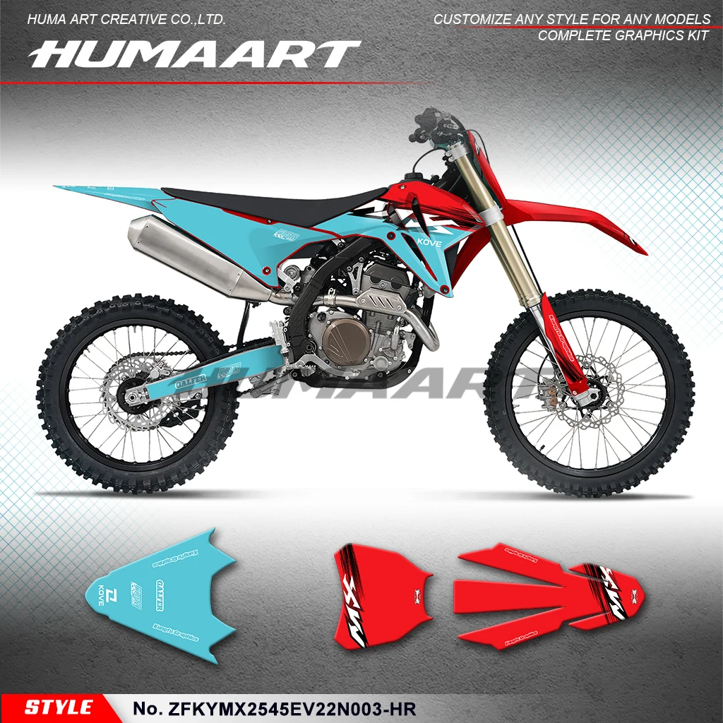 

HUMAART Dirtbike Graphics Stickers Complete for KOVE MX 250 MX250 GEN2 MX 450 MX450, Modification, ZFKYMX2545EV22N003-HR