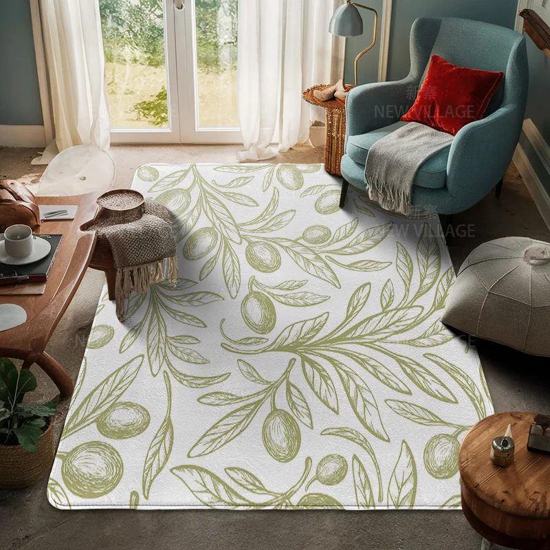 House entrance carpet Home door mat Room Bath Foot bathroom non-slip Kitchen water absorption rugs Modern Nordic plant fruit