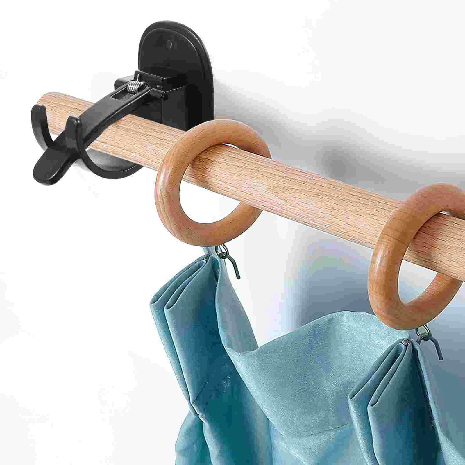 4 Pcs Curtain Rod Hanging Support Hanger Self Adhesive Hook Curtains Rods Shower Hooks