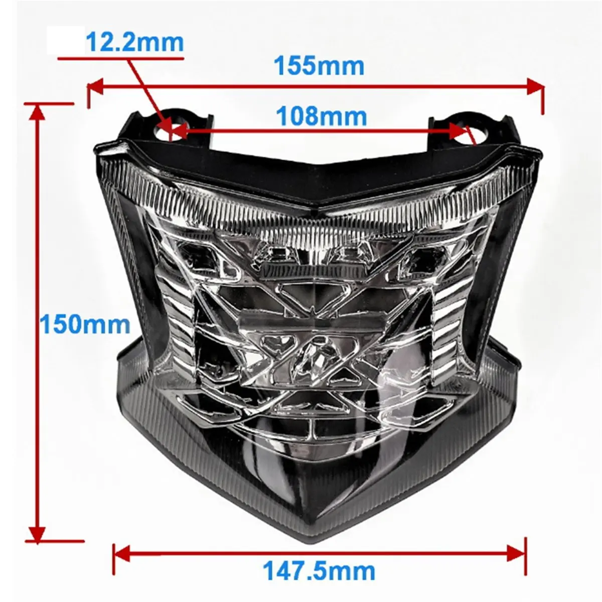 #71H Automotive Parts & Accessories,Motorcycle LED Tail Light Rear Brake Stop Lam for KAWASAKI (Acrylic+ABS)